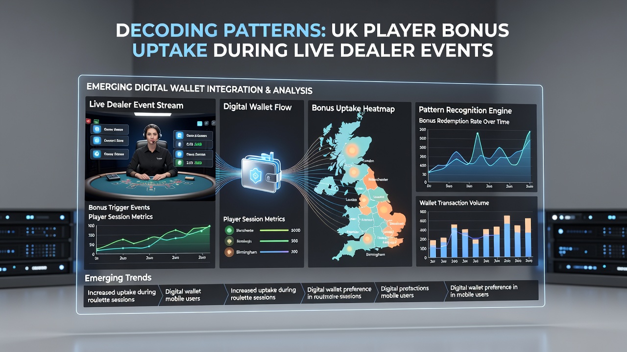 Charts displaying bonus redemption rates correlated with digital wallet usage during live dealer sessions